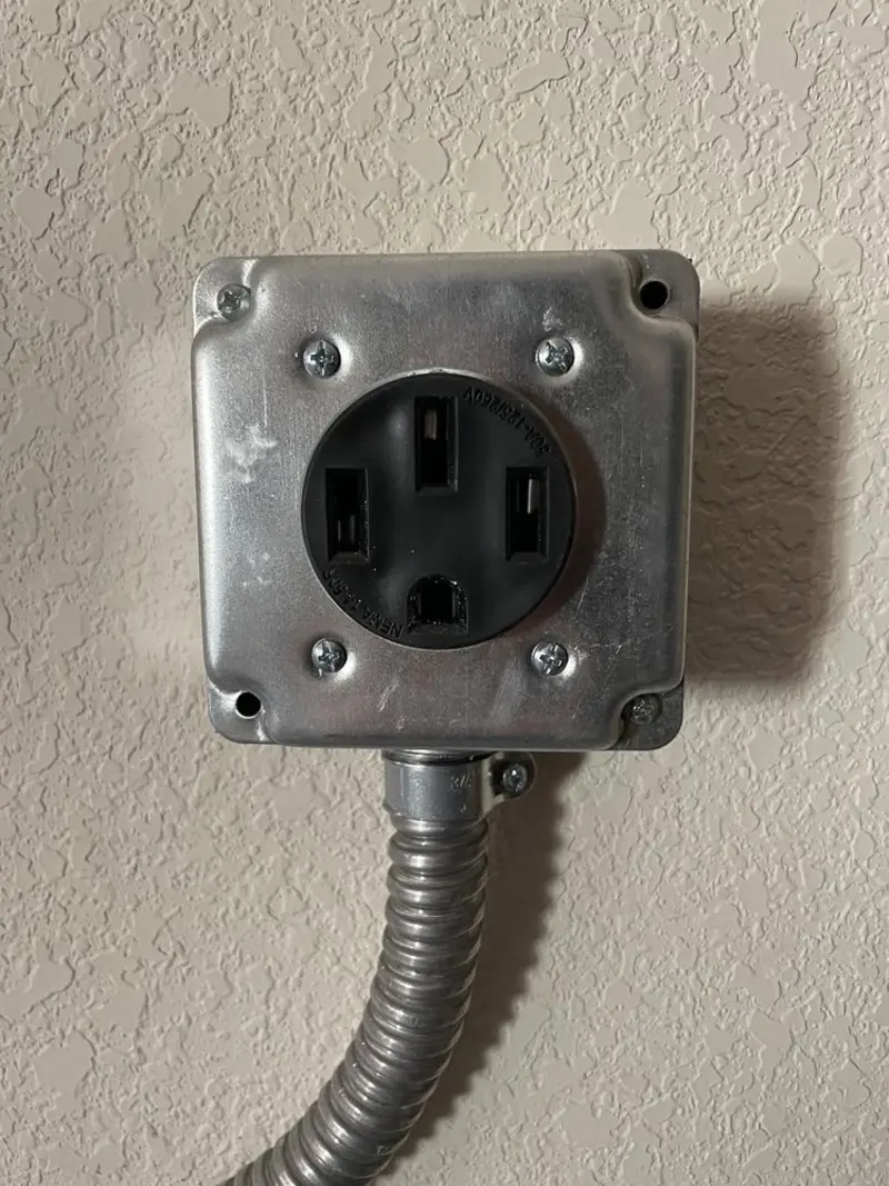 NEMA 14-50 outlet installed for Electrical Panel Upgrade in Boaz